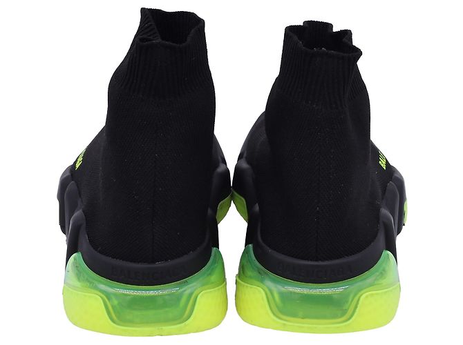Baskets Balenciaga Speed Clear Sole en polyester noir - vue 3