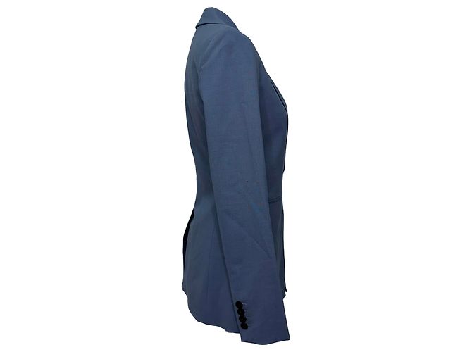 Theory Single-Breasted Blazer in Navy Blue Wool - view 2
