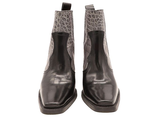 Stivaletti Western Ganni in pelle multicolore Stampa python - vista 2