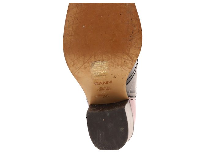 Stivaletti Western Ganni in pelle multicolore Stampa python - vista 5