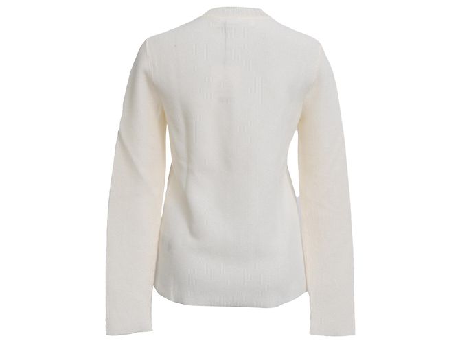 Pull Victoria Beckham en viscose blanc - vue 3