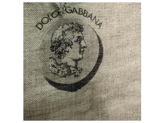 Blusa Dolce & Gabbana con estampado de monedas romanas en lino beige - vista 5