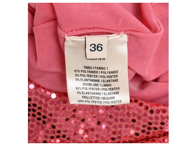 Mini abito monospalla con paillettes Alexandre Vauthier in poliammide rosa - vista 5