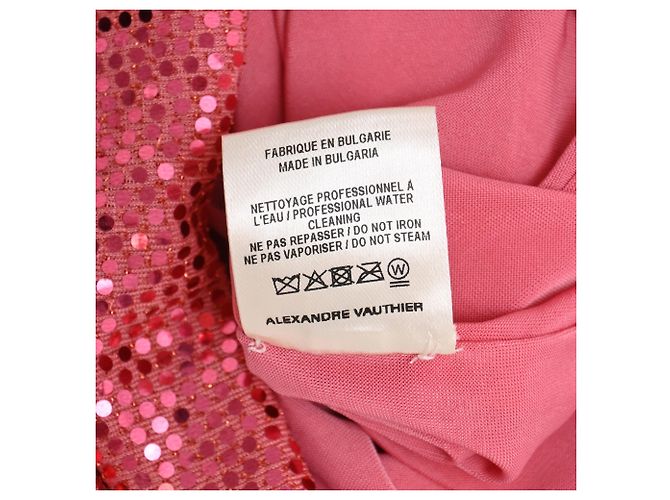 Mini abito monospalla con paillettes Alexandre Vauthier in poliammide rosa - vista 6