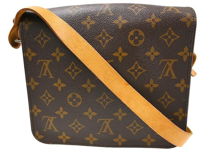 Borsa Louis Vuitton Cartouchiere Monogram Canvas MM Marrone - vista 2