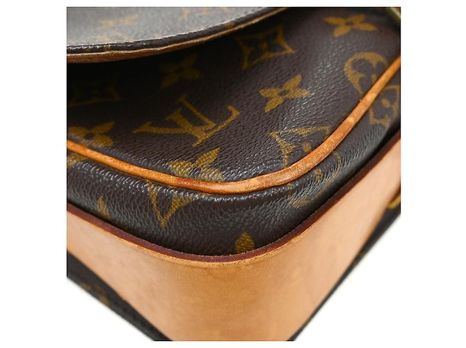 Borsa Louis Vuitton Cartouchiere Monogram Canvas MM Marrone - vista 7