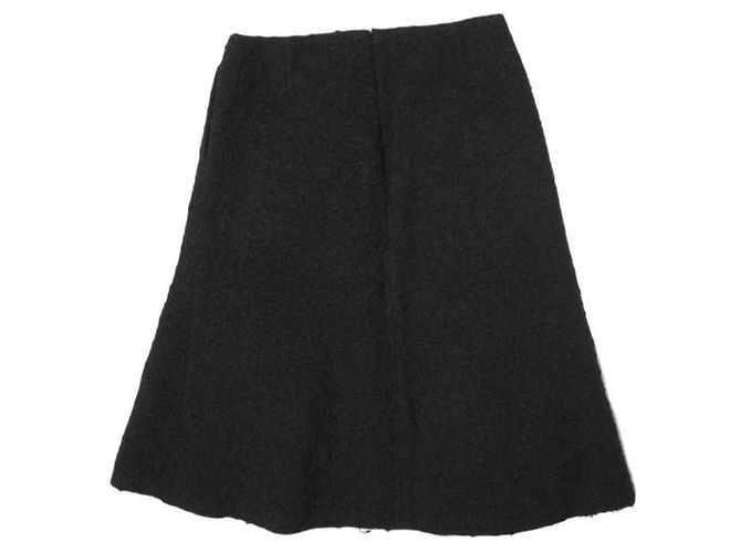 Autre Marque Falda acampanada de bouclé Drawer Negro - vista 2