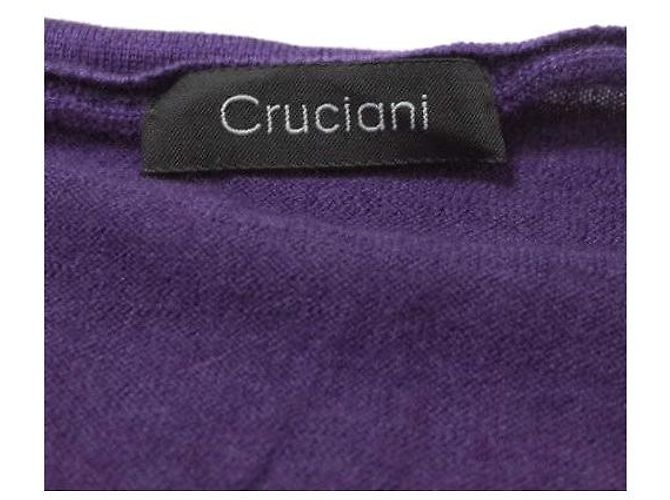 Autre Marque Cruciani Kaschmir-Seide V-Ausschnitt Strickpullover mit feiner Maschenführung Lila - Ansicht 3