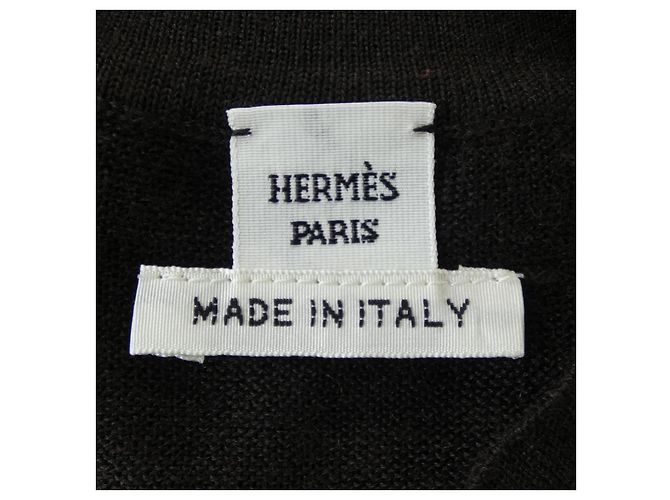 Hermès Cardigan in seta e cashmere Medor Hermes Marrone - vista 5