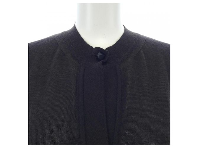 Hermès Cardigan in seta e cashmere Medor Hermes Marrone - vista 6