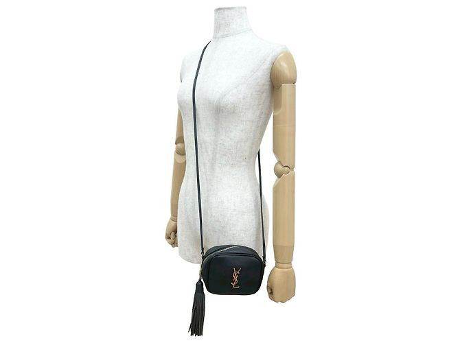 Mini borsa a tracolla in pelle Yves Saint Laurent Marrone - vista 3