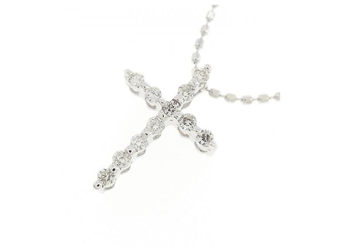 Autre Marque Collana con diamante incrociato Au750 Argento - vista 3