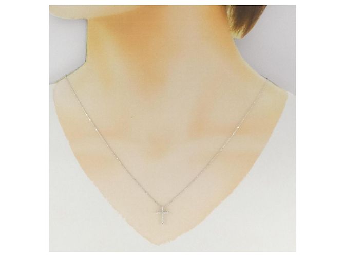 Autre Marque Collana con diamante incrociato Au750 Argento - vista 6