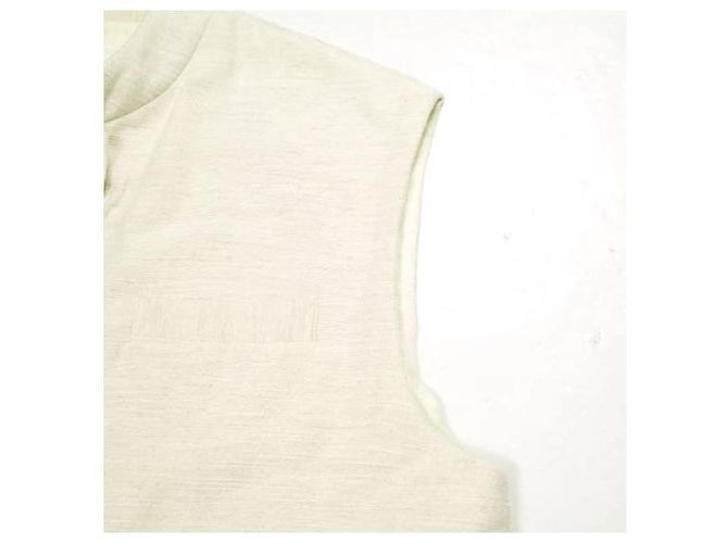 Autre Marque GILET CLANE LINEN STAND BOX VEST Gilet in lino Beige - vista 6