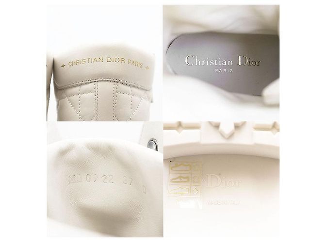 Christian Dior Cannage Lederstiefel Beige Roh - Ansicht 10