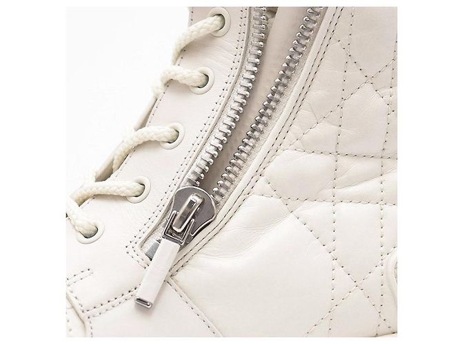Christian Dior Cannage Lederstiefel Beige Roh - Ansicht 14