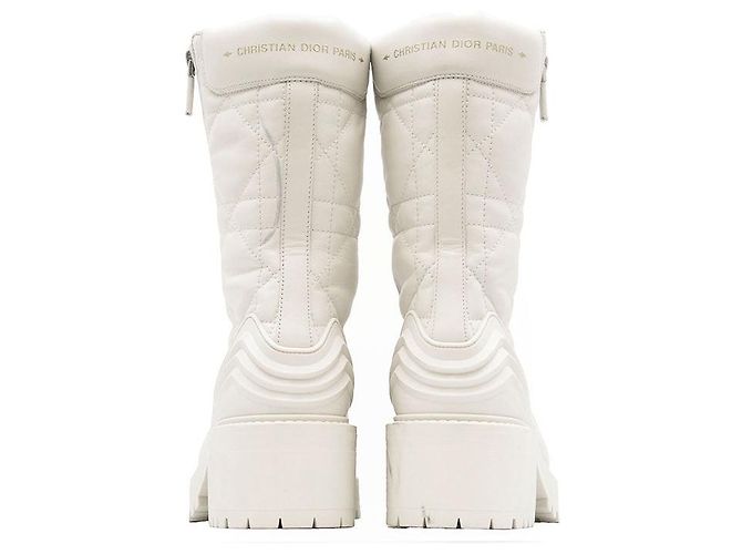 Christian Dior Cannage Lederstiefel Beige Roh - Ansicht 6