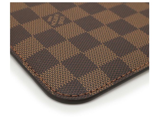 Pochette Louis Vuitton Neverfull Damier Marrone - vista 3