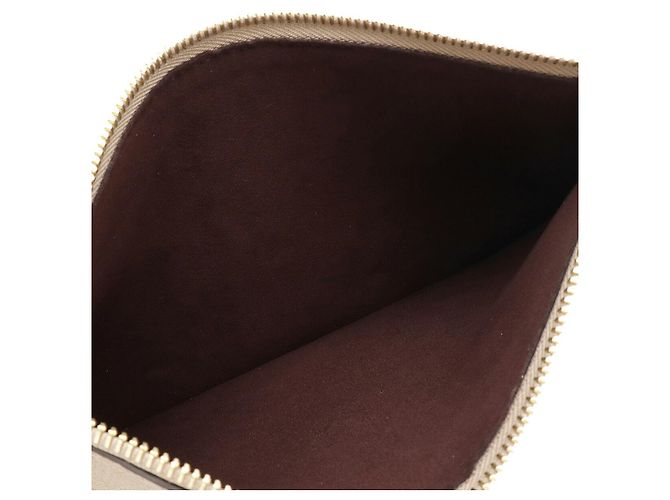 Pochette Louis Vuitton Neverfull Monogram Empreinte Beige Gris - vista 6