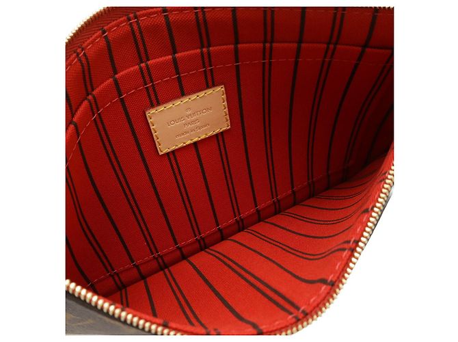Pochette Louis Vuitton Neverfull Monogram Rosso - vista 6