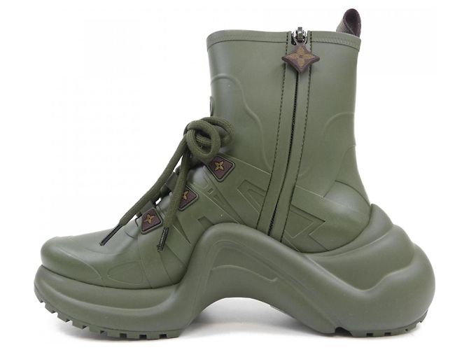 Stivali in gomma Louis Vuitton Arclight Line Verde Cachi - vista 2