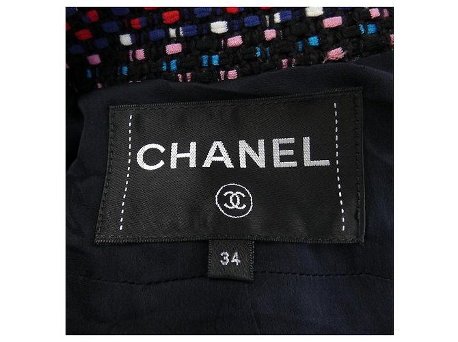 Timeless Giacca Chanel Nero Bianco Blu - vista 5