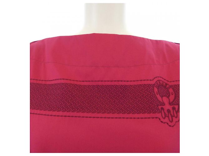 Hermès Top in cotone Hermes Rosa - vista 5