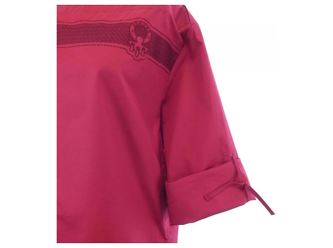 Hermès Top in cotone Hermes Rosa - vista 7