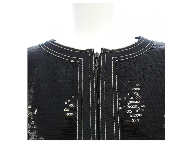 Timeless Chaqueta Chanel sin cuello Negro - vista 5