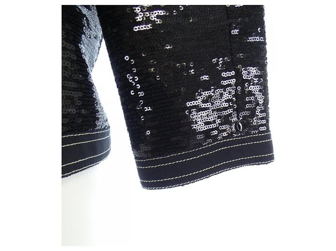 Timeless Chaqueta Chanel sin cuello Negro - vista 6