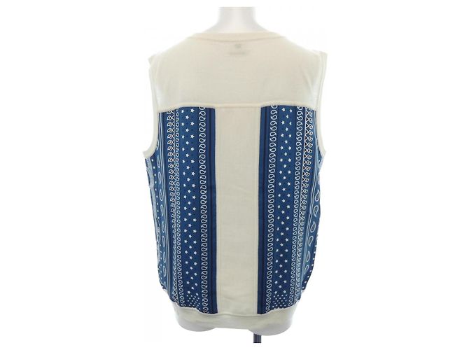 Hermès EPERON D'OR BANDANA Twill Reine Top Bianco Blu navy - vista 2