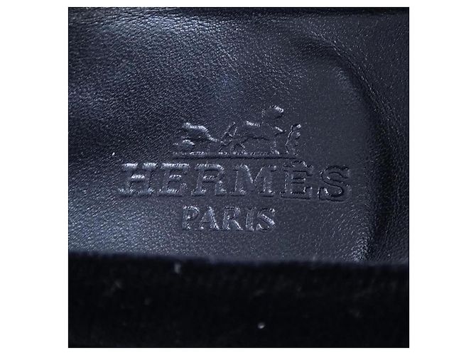 Hermès Hermes 192170ZParis Samt Schuhe Schwarz - Ansicht 6