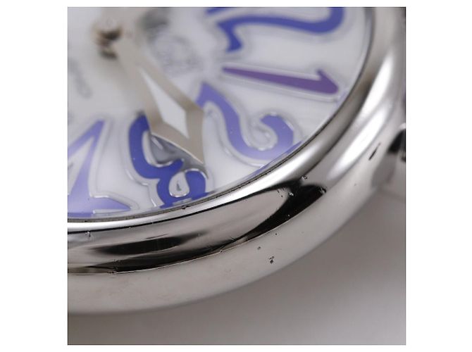 Autre Marque Gaga Milano Manuale 40 Edelstahl Uhr Silber - Ansicht 17