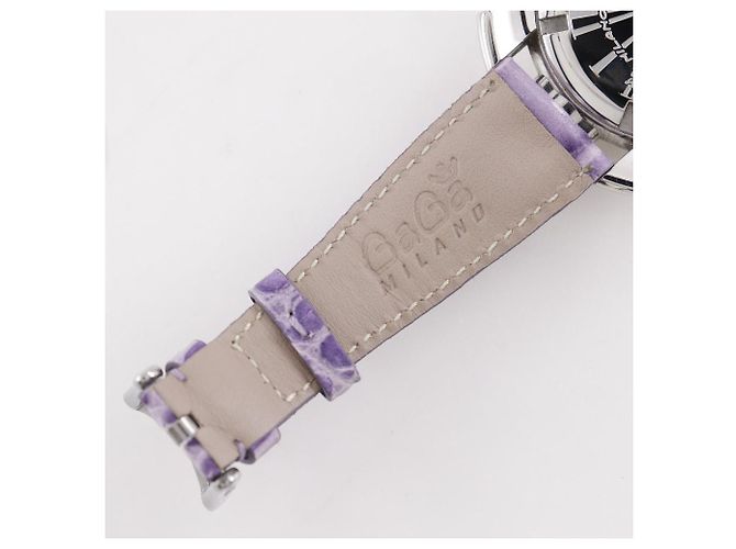 Autre Marque Gaga Milano Manuale 40 Edelstahl Uhr Silber - Ansicht 19