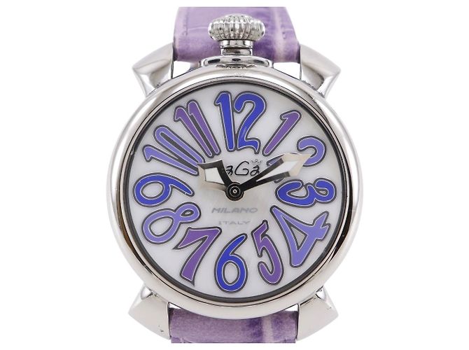 Autre Marque Gaga Milano Manuale 40 Edelstahl Uhr Silber - Ansicht 2