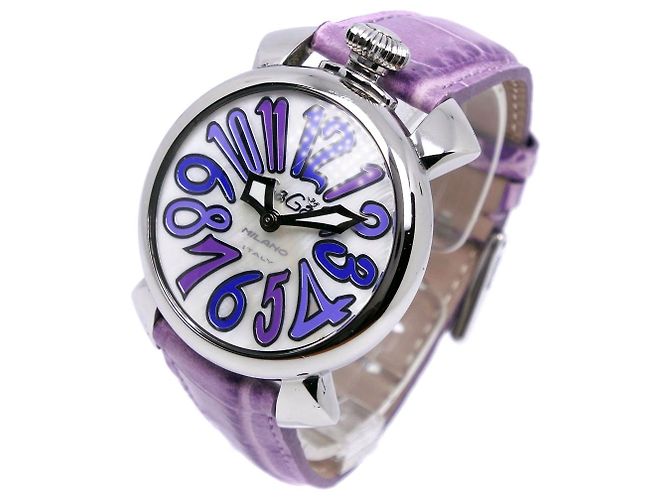 Autre Marque Gaga Milano Manuale 40 Edelstahl Uhr Silber - Ansicht 3