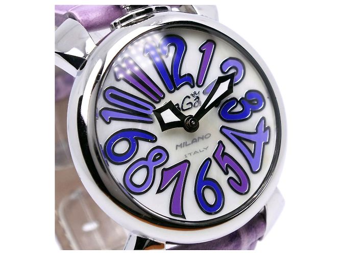 Autre Marque Gaga Milano Manuale 40 Edelstahl Uhr Silber - Ansicht 5