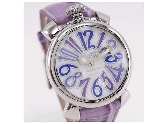 Autre Marque Gaga Milano Manuale 40 Edelstahl Uhr Silber - Ansicht 6