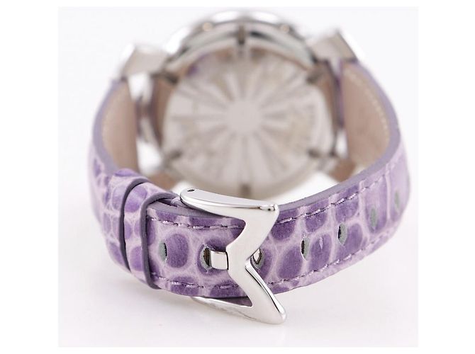 Autre Marque Gaga Milano Manuale 40 Edelstahl Uhr Silber - Ansicht 9
