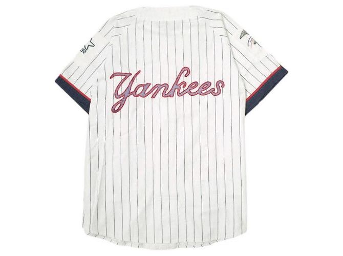 Autre Marque Camicia da baseball STARTER New York Yankees in cotone e poliestere Bianco Blu navy - vista 2