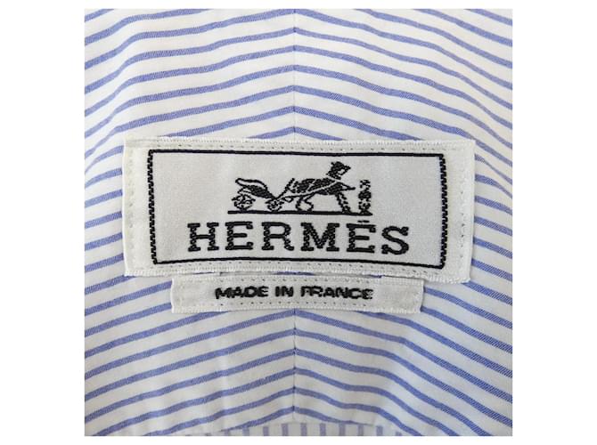 Hermès Camicia in cotone Hermes Blu - vista 4