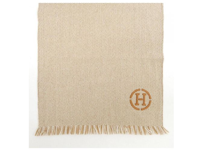 Hermès Stola in cashmere Hermes Beige - vista 4
