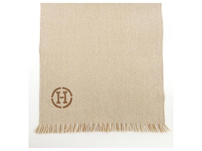 Hermès Stola in cashmere Hermes Beige - vista 6