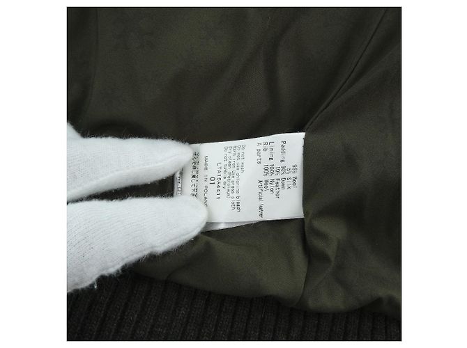Autre Marque Blouson TATRAS acolchoado de lã e seda Verde - vista 11