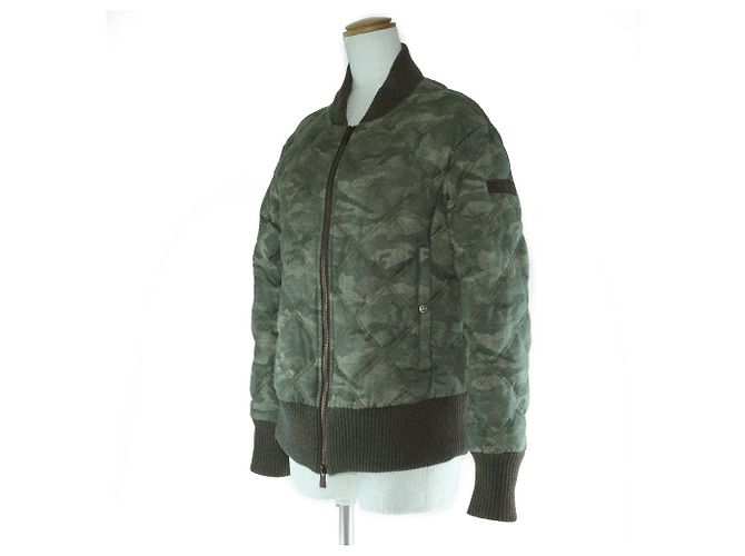 Autre Marque Blouson TATRAS acolchoado de lã e seda Verde - vista 2