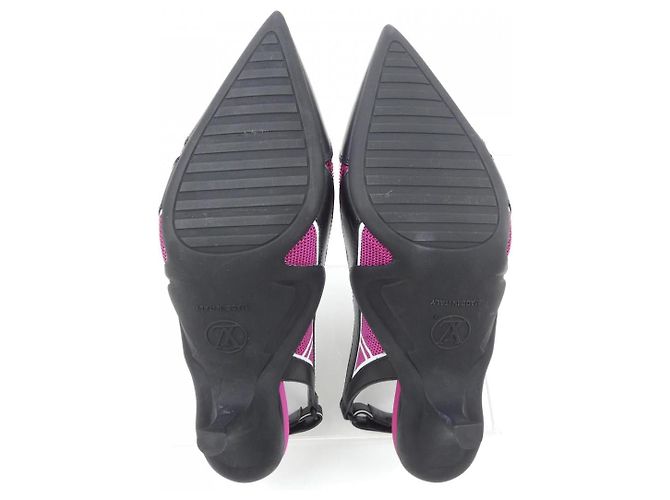 Décolleté con paillettes Louis Vuitton Nero Rosa - vista 4