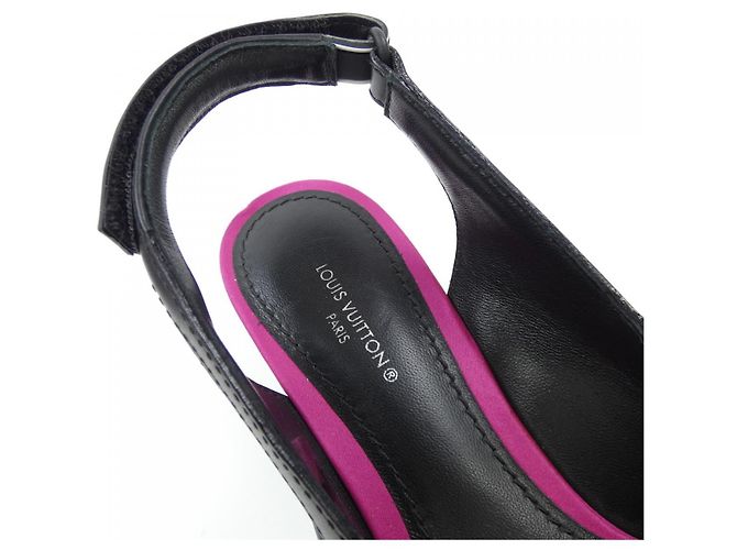 Décolleté con paillettes Louis Vuitton Nero Rosa - vista 6