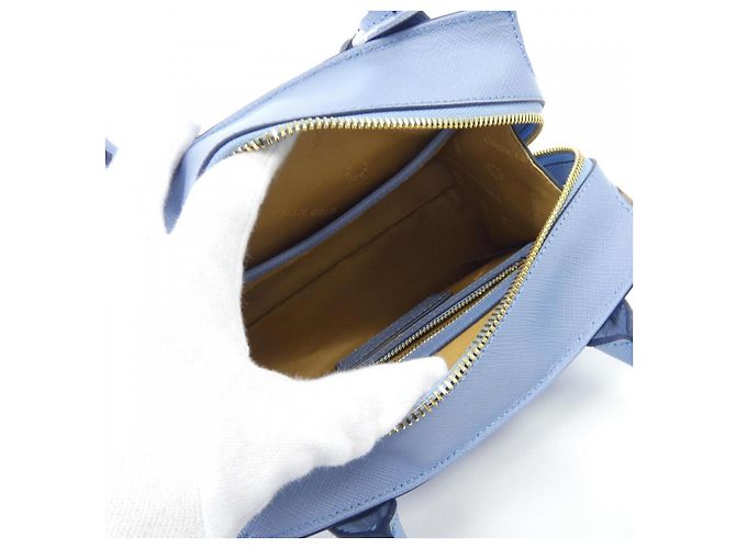 Autre Marque Borsa a mano in pelle COCOCELUX GOLD Blu - vista 6