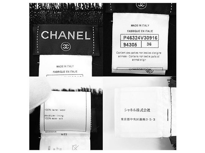 Timeless Chaleco de lana tweed Chanel P46324 Negro - vista 10