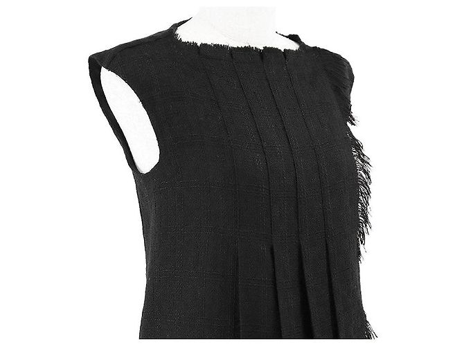 Timeless Chaleco de lana tweed Chanel P46324 Negro - vista 12